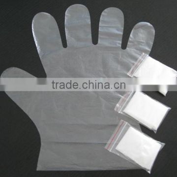 Transparent new material pe gloves disposable HDPE LDPE plastic gloves