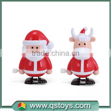 Plastic wind up walking Father Christmas toys for kids