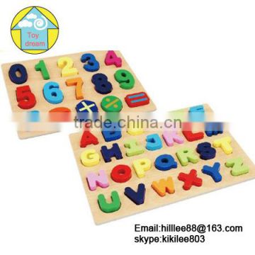 alphanumeric two-piece outfit Wooden Pattern Stacking Building Block Toy Montessori Educational Brain Training Play Learning Ki