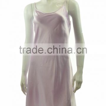 Lavender Women Sexy Satin Silk Chemises Nightgown