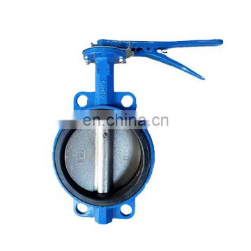 Hot selling  4 inch Cast iron body butterfly valve manual with PTFE seal