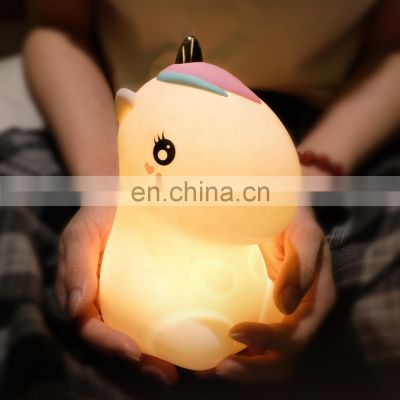 Cheap price bedside lamps horse unicorn led table light night lamp for kids