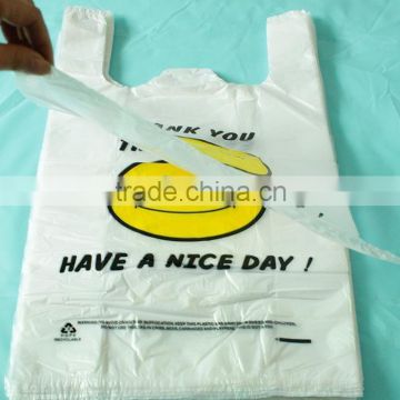 100% virgin clear plastic bag for super market shopping package with customized logo printing