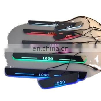 Led Door Sill Plate Strip for hyundai santa fe Dynamic Sequential Style step light door decoration step