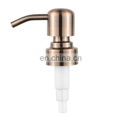 Chinese Factory 28/400 Diy Bathroom Silver Airless Soap Liquid Dispenser Stainless Steel Clip Lock Lotion Bottle Pump Wholesale