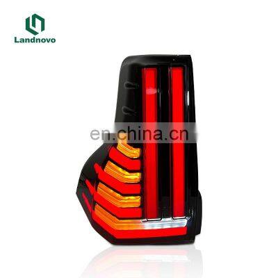 Landnovo modified car reversing parking car rear light for Toyota Land Cruiser Prado 2010-2017(smoked black) led taillight