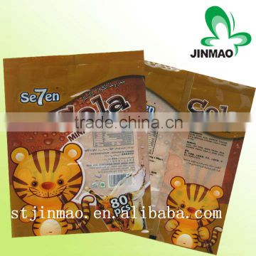 Food safe color printing plastic bag snack packaging for chocolate