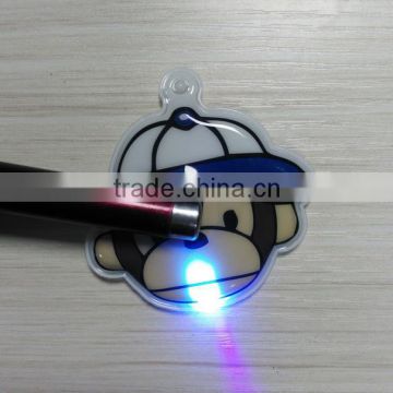 Environmental Custom Promotional gift Car Shape LED Squeeze Key lights soft pvc keychain