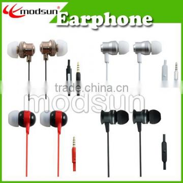 Wholesale for mobile phone customize earphones,metal plastic cheap headset earphones