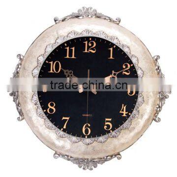 Hot Sale Analog Home Decor Silent Sweep Resin Shell Wall Clock