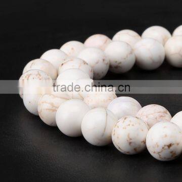 Nice Smooth Round Howlite Gemstone Loose Beads