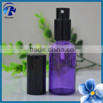 China supplier empty colored glass bottle with spray 50ml