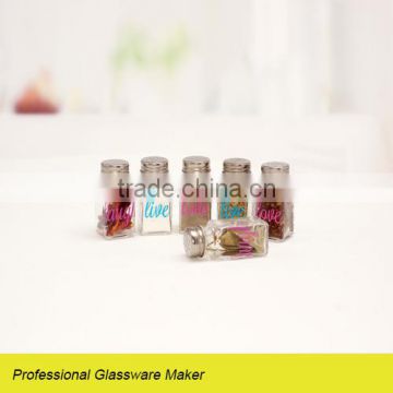 6pcs small glass jar with lid for kitchen
