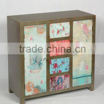 Shabby chic popular antique container shape cabinet furniture