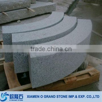 customize welcomed chinese grey granite kerbstone curved kerbstone