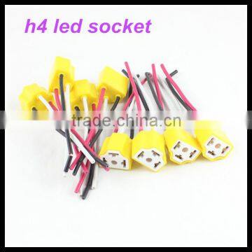 H4 LED headlight ceramic plug socket for cars 9003 HB2 headlight lights adapter