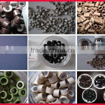 Micro ring for hair extensions, silicon rings, microring with screwed