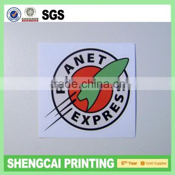 custom print adhesive PVC logo label sticker, adhesvie waterproof label sticker