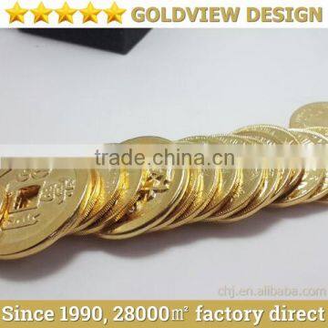 Custom gold coin/challenge coin/gold plated tungsten coin/Gold tin alloy plating for variety use made in China