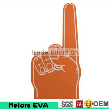 Melors OEM acceptable foam hand coloful eva finger design wholesale Eva big hand for sale fan's gift cheering eva foam hands
