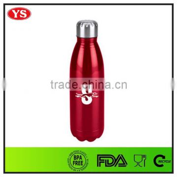 customized color double wall 500 ml vacuum bottle with lid