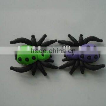 promotional 3D cute animal toy spider eraser