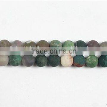 Fancy Jasper Frosted Plain Round Beads