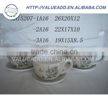wholesale ceramic chinese flower pot, ceramic cup shaped flower pot