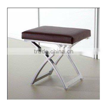 Bedroom Stool Chair Choc, Ivory, Black Faux Leather Dressing Table Stool Steel