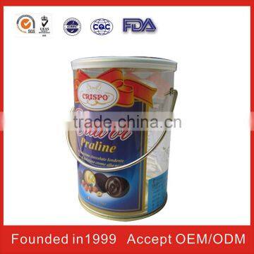 Round Cookie Tin Box,Biscuit Tin Box, Tall Round Tin Can