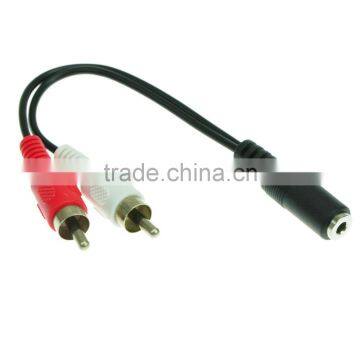 3.5mm Female to 2x Phono RCA Male Audio Extension Cable 1/8 Stereo Jack Dual RCA