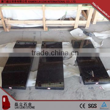 China nice G654 3+3 black granite stair steps
