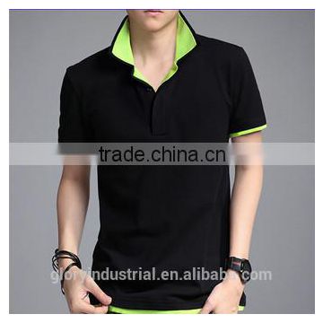 new fashion double collar polo t shirt men factory