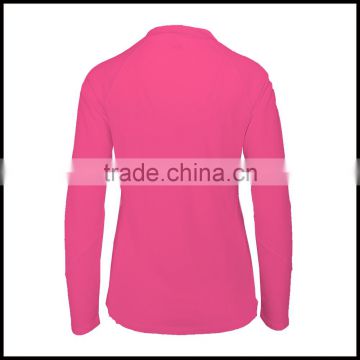 W15-ACC-W-01-C Pink 100% Polyester Sports Underwear Long Sleeve