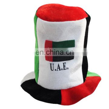 MCH-1279 Funny Velvet Arab flag color football match fans big top hat