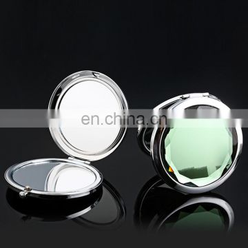 Customized various colors double sides crystal makeup mirror