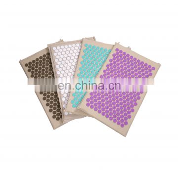 High Quality Coconut Fiber Plastic Spike Acupressure  Mat and pillow set