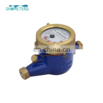 Cheap mini 25mm brass cold water flow meter gauge