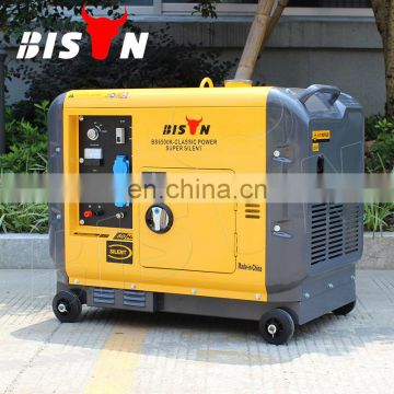 BISON China Taizhou BS6500DSEA Factory Price CE Certificated Silent Induction Generator for Sale Diesel