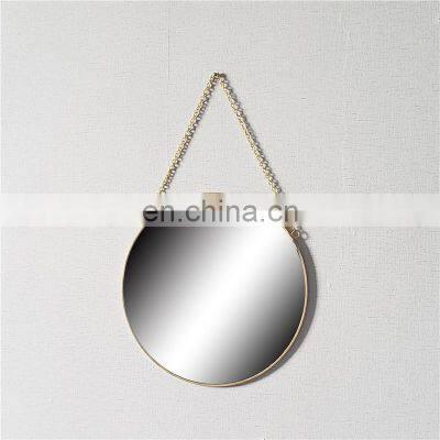 Benison Hotsell Wholesale Cosmetic Makeup Cooper Metal  Decorative Wall Hanging Mirror For Promotional
