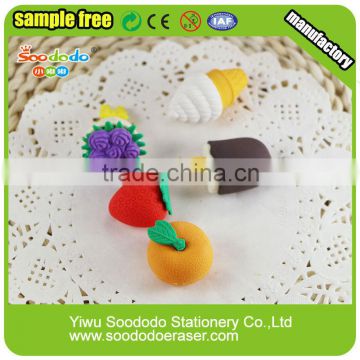 fruit shape eraser stationery from china