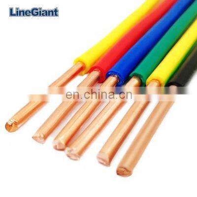 Factory selling High Quality Single Core Bare Copper PVC Electric Wire