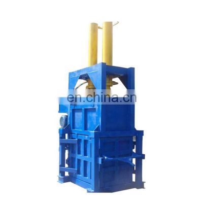 Vertical hydraulic press package textile scrap compress baler