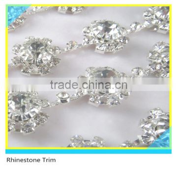 Wedding Dress Crystal Trim Fabulous 888 Crystal Big Size Flower Design
