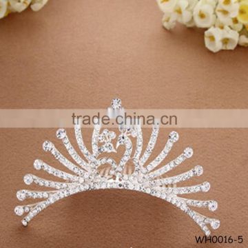 Korean Style High Quality Crystal Double Peacock Crown Tiaras Wedding Hair Accessories