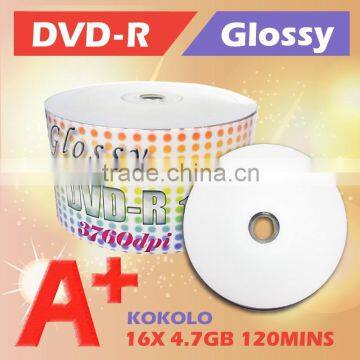 Blank DVD Printable Glossy 16X 4.7 GB blank dvdr wholesale