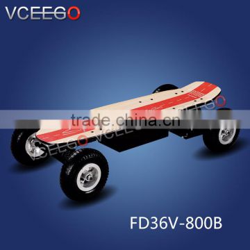 Hight quality 800w electric skateboard battery with remote control soild military tire