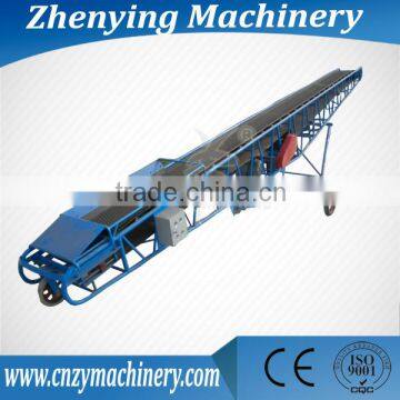 Movable belt conveyor for transporting bags