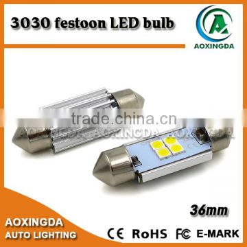 Aoxingda 3030 SMD 4 canbus festoon LED 36mm bulb for car dome reading lights