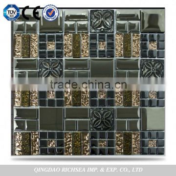 China Cheap Beautiful Patterns Glass Mosaic Tile